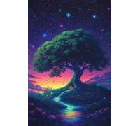 Adultes et débutants Diamond Painting Complète Foret DIY 5D Kit De Beaux Paysages De Rêve Diamant Peinture Motif Broderie Diamant Art Kits Idéal Pour Décoration Murale Foret Rond 20x30cm C0162