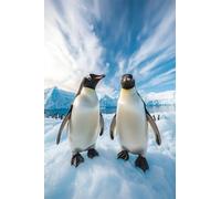 Adultes et débutants Diamond Painting Complète Foret DIY 5D Kit Manchot Empereur Duveteux Diamant Peinture Motif Broderie Diamant Art Kits Idéal Pour Décoration Murale Diamant Carré 20x30cm C1309