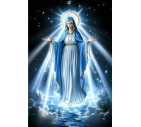 Adultes et débutants Diamond Painting Complète Foret DIY 5D Kit Miséricorde Vierge Marie Diamant Peinture Motif Broderie Diamant Art Kits Idéal Pour Décoration Murale Diamant Carré 20x30cm B1819