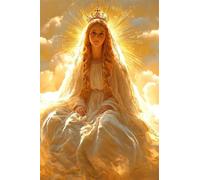 Adultes et débutants Diamond Painting Complète Foret DIY 5D Kit Vierge Marie Ciel Diamant Peinture Motif Broderie Diamant Art Kits Idéal Pour Décoration Murale Diamant Carré 40x60cm C1419