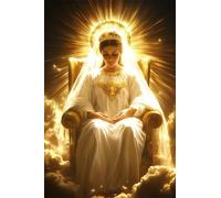 Adultes et débutants Diamond Painting Complète Foret DIY 5D Kit Vierge Marie Ciel Diamant Peinture Motif Broderie Diamant Art Kits Idéal Pour Décoration Murale Diamant Carré 80x120cm C1423