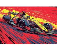 Adultes et débutants Diamond Painting Complète Foret DIY 5D Kit Voiture De Course De Formule 1 Diamant Peinture Motif Broderie Diamant Art Kits Idéal Pour Décoration Murale Foret Rond 30x45cm B0715