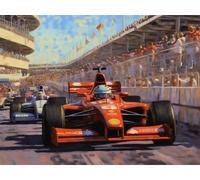 Adultes et débutants Diamond Painting Complète Foret DIY 5D Kit Voiture De Course F1 Diamant Peinture Motif Broderie Diamant Art Kits Idéal Pour Décoration Murale Diamant Carré 25x35cm AE2236