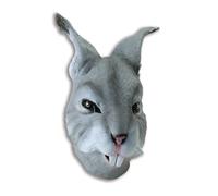 Adultes Gris Lapin Tête Masque Caoutchouc Latex Déguisement Pâques Merveilles Al