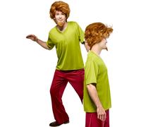 Adultes Hirsute Déguisement Hommes Scooby Doo Dessin Animé Costume + Perruque