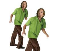 Adultes Hirsute Déguisement Hommes Scooby Doo Dessin Animé Costume + Perruque