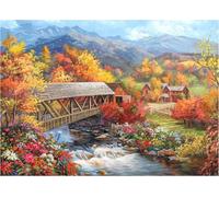 Adultes Jigsaw Puzzles Autumn Village Peinture À l'huile 1000 Pièces Art Paysage Puzzles,Jeu d'adresse pour Toute la Famille,Puzzle Impossible,Puzzle 1000 Pièces pour Adultes Enfants