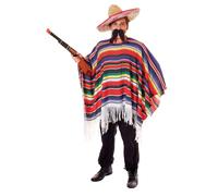 Adultes Poncho Mexicain Déguisement Hispanique Far West Cow-Boy Bandit Costume