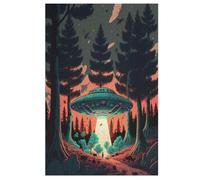 Adultes Puzzle Alien Spaceship 1000 Pièces, Jouets pour Enfants, Jeux Familiaux, Puzzles ÉduChatif Garçons Et Filles （78×53cm）