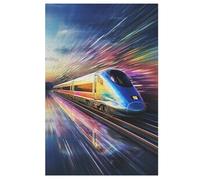 Adultes Puzzle Express Train 1000 Pièces, Jouets pour Enfants, Jeux Familiaux, Puzzles ÉduChatif Garçons Et Filles （78×53cm）