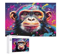 Adultes Puzzle Monkey 1000 Pièces, Jouets pour Enfants, Jeux Familiaux, Puzzles ÉduChatif Garçons Et Filles （75×50cm）