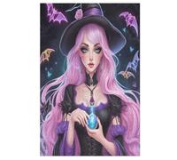 Adultes Puzzle sorcière d'halloween 1000 Pièces, Jouets pour EnfFourmis, Jeux Familiaux, Puzzles Éducatif Garçons Et Filles 78×53cm