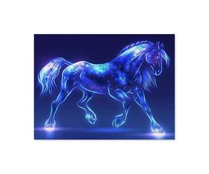 Adultes Puzzles 1000 Pièce en Bois，Cheval Fluorescent，Art Puzzle Adultes 1000 Pcs en Bois Classique Cadeau De Noël Personnalisé（75x50cm）-O76