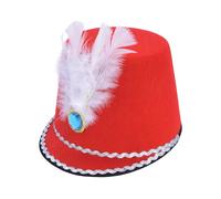 Adultes Rouge Majorette Chapeau Marche Bande Jouet Soldat Drum Major Nutcracker