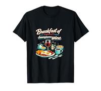 Adulting is Hard Wine Humour Breakfast of Champions T-Shirt