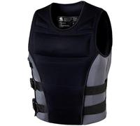 Adults Life Vest with Zipper and Safety Buckle, Neoprene Flotation Vest for Fishing, Kayaking, Surfing, Sailing, Swimming, Boating, Paddle Boarding, Water Sports Rescue(Black,L)