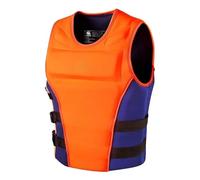Adults Life Vest with Zipper and Safety Buckle, Neoprene Flotation Vest for Fishing, Kayaking, Surfing, Sailing, Swimming, Boating, Paddle Boarding, Water Sports Rescue(Orange,M)