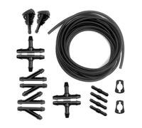 Adunsiaoto 13 Pièces Universel Raccord Tuyau Lave Glace, Kit De Pulvérisation De Remplacement Gicleur Pare-Brise Universel, Essuie-Glace Lave-Linge Tuyau Caoutchouc Automobiles Accessoires