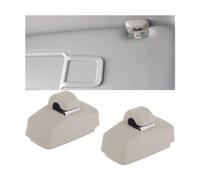 Adunsiaoto 2 Pièces Clip Pour Visière De Voiture, Voiture Support Clip De Pare-Soleil, Crochet Pour Pare-Brise, Intérieur Pare-Soleil Crochet Support D'attache La Plupart Des Voitures(Beige)