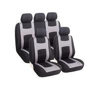 Adunsiaoto 9 Pièces Ensemble De Housses Siège Auto, Housse de Siege Voiture Universelle, Housse de Protection pour Sièges, Accessoires Interieur pour Camion Camionnette SUV, Durabilité(Gris)
