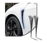 Adunsiaoto Lot de 2 caches de protection pour grille d'entrée d'air de voiture, prise d'air décorative pour le capot, couvercle de grille d'aération, accessoires (fibre de carbone)