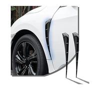 Adunsiaoto Lot de 2 housses de protection pour grille d'entrée d'air de voiture, prise d'air décorative pour capot de voiture, accessoires extérieurs (noir)