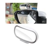 Adunsiaoto Miroir Convexe Angle Réglable, Miroir Auxiliaire Rotatif à 360° Intérieur Et Extérieur La Voiture, Retroviseur Conduite Accompagnée Retroviseur Angle Mort Pour Tous Les Voitures(Blanc)