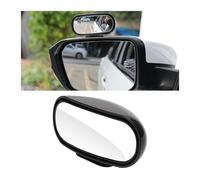 Adunsiaoto Miroir Convexe Angle Réglable, Miroir Auxiliaire Rotatif à 360° Intérieur Et Extérieur La Voiture, Retroviseur Conduite Accompagnée Retroviseur Angle Mort Pour Tous Les Voitures(Noir)