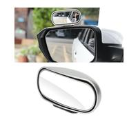 Adunsiaoto Miroir Convexe Angle Réglable, Miroir Auxiliaire Rotatif à 360° Intérieur Et Extérieur La Voiture, Retroviseur Conduite Accompagnée Retroviseur Angle Mort Pour Tous Les Voitures(Argent)