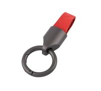 Adunsiaoto Porte-Clés De Voiture, Porte Clés De Voiture En Cuir Véritable, Clips Pour Porte-Clés Automobil En Cuir, Porte Clés Universel Avec Anneau O Anti Perte Pour Homme Et Femme(Rouge)
