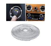 Adunsiaoto Rouleaux Ruban En Cristal Strass Diamant, Bande Autocollante Diamantée En Cristal, Bande Autocollante Bling Car Trim, Bling Autocollant Strass Pour Accessoires Automobiles(Blanc)