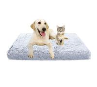 ADUODAO Coussin de lit avec fond antidérapant, tapis apaisant et anti-anxiété pour chien - Lavable en machine - Coussin orthopédique rectangulaire pour animal de compagnie (100 x 60 x 10 cm, gris