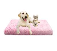 ADUODAO Coussin de lit avec fond antidérapant - tapis apaisant et anti-anxiété pour chien - Lavable en machine - Coussin orthopédique rectangulaire pour animal de compagnie (75 x 50 x 7 cm, rose)