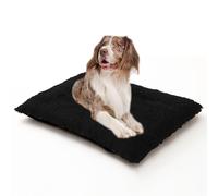 ADUODAO Coussin rectangulaire lavable avec fond antidérapant - Grand coussin anti-anxiété pour animal domestique avec fermeture éclair (120 x 90 x 10 cm, noir)