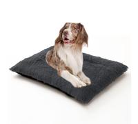 ADUODAO Coussin rectangulaire lavable avec fond antidérapant - Grand coussin anti-anxiété pour animal domestique avec fermeture éclair (120 x 90 x 10 cm, gris foncé)