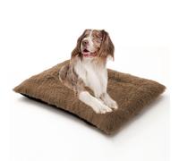 ADUODAO Coussin rectangulaire lavable avec fond antidérapant - Grand coussin anti-anxiété pour animal domestique avec fermeture éclair (120 x 90 x 10 cm, kaki)