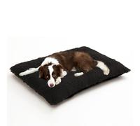 ADUODAO Grand coussin rectangulaire anti-anxiété pour chien et chien, coussin doux et chaud pour cage - tapis lavable pour chat et animal de compagnie avec fond antidérapant (100 x 70 x 10 cm, noir)