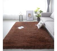 ADUODAO Grand tapis d'intérieur moderne pour chambre à coucher, salon, ne perd pas ses poils - Grand tapis de sol décoratif de luxe pour chambre d'enfants et de bébés (60 x 110 cm, café)