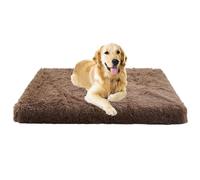 ADUODAO Lit apaisant anti-anxiété pour chien - Lit en mousse à œufs pour animal de compagnie - Tapis en peluche avec fond antidérapant - Coussin orthopédique rectangulaire pour chiot - Pour cage (100