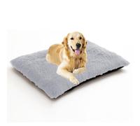 ADUODAO Lit de cage pour chien de grande et moyenne taille, coussin rectangulaire avec fond antidérapant pour cage - Lavable en machine (65 x 48 x 8 cm, gris clair)