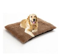 ADUODAO Lit de cage pour chien de grande et moyenne taille, coussin rectangulaire avec fond antidérapant pour cage - Lavable en machine (78 x 55 x 10 cm, kaki)