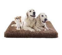 ADUODAO Lit de cage pour chien de grande taille - Matelas apaisant avec fond antidérapant - Coussin rectangulaire en mousse - Pour animaux de compagnie de grande et moyenne taille (100 x 60 x 10 cm