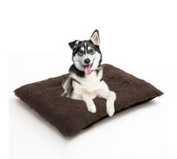 ADUODAO Lit en peluche anti-anxiété pour chien et chat de taille moyenne et grande, coussin rectangulaire lavable pour chiot et chat (93 x 65 x 10 cm, marron)