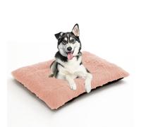 ADUODAO Lit en peluche anti-anxiété pour chien et chat de taille moyenne et grande, coussin rectangulaire lavable pour chiot et chat (122 x 85 x 12 cm, rose)