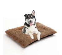 ADUODAO Lit en peluche anti-anxiété pour chien et chat de taille moyenne et grande, coussin rectangulaire lavable pour chiot et chat (93 x 65 x 10 cm, kaki)