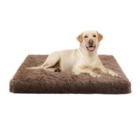 ADUODAO Lit orthopédique pour animal de compagnie avec fond antidérapant, pour labrador, berger allemand, golden retriever, coussin anti-anxiété pour chien, chat et chiot (100 x 60 x 10 cm, kaki)