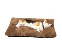 ADUODAO Lit rectangulaire pour chien de grande taille et coussin de cage pour chien de grande taille, coussin apaisant avec fond antidérapant, tapis pelucheux anti-anxiété pour animal domestique (122