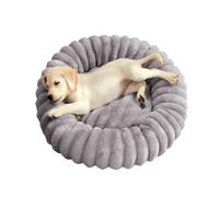 ADUODAO Lit Rond Moelleux pour Petits et Grands Animaux Domestiques | 80x80x20cm, Lit pour Animal Domestique en Forme de Donut, Lit pour Chat Lavable, Fond Antidérapant, Coussin pour Chien