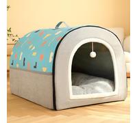 ADUODAO Maison apaisante pour chat et animal de compagnie, lit portable avec poignée et coussin amovible, abri pliable 2 en 1 pour chat et chat de grande et moyenne taille (50 x 39 x 36 cm, Style 2)