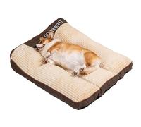 ADUODAO Matelas D’Intérieur Lavable, pour Chiens de Petite, Moyenne et Grande Taille, Coussin Chiens, Fond Antidérapant, Super Doux Animaux Matelas De Couchage (120 * 95 * 21cm,Brun)